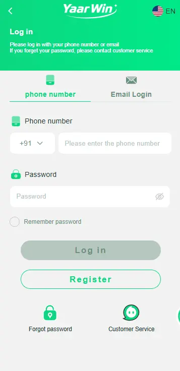 YaarWin WinGo Lottery Interface